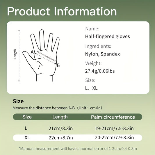 Fishing Gloves Men Women Sunscreen Fingerless Non-slip