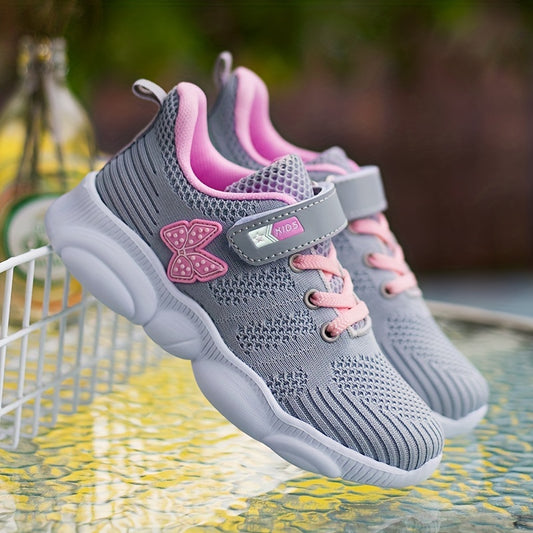 Girls Butterfly Mesh Platform Shoes