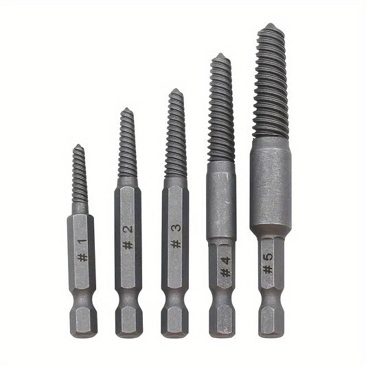 6pc Broken Screw Extractor Screw Remover Tool Set
