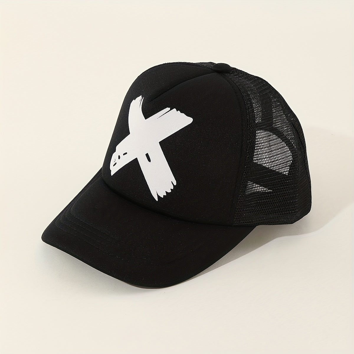 Printed Trucker Hat Mesh Breathable Baseball Cap Unisex Dad Hats