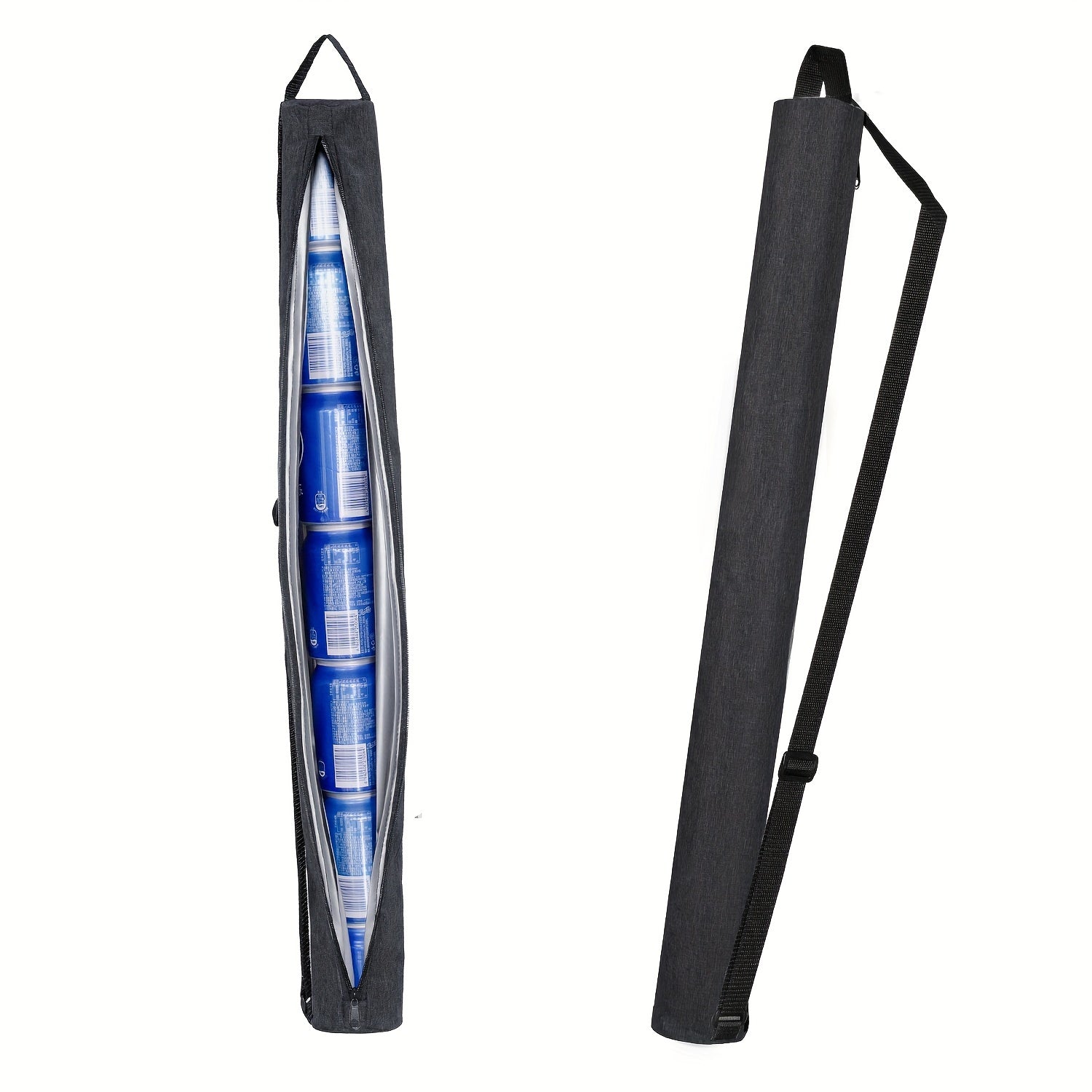 Round Long Beer Beverage Cooler Bag Insulated for Camping Picnic