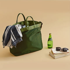 Foldable Nylon Tote Bag Large Capacity Lightweight Travel Crossbody Bag