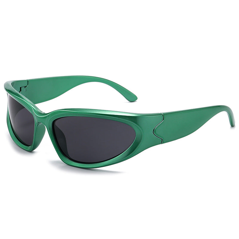 Women's Wrap Around Glasses Punk Cycling Sports Sunglasses