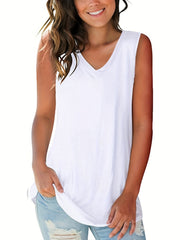 Casual V Neck Tank Top for Summer