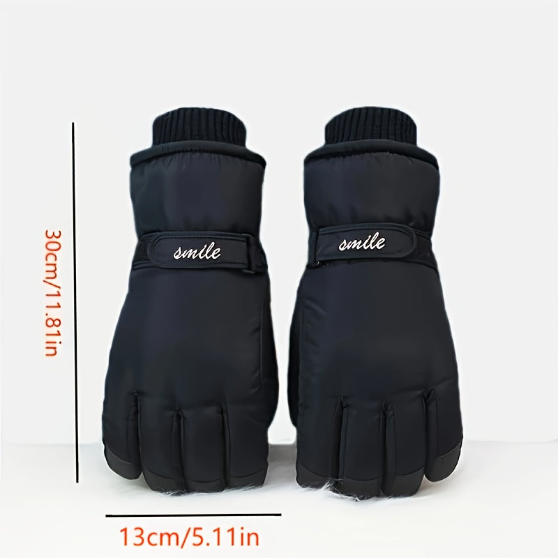 Men's Thickened Warm & Cold proof Outdoor Skiing Gloves Touch Screen
