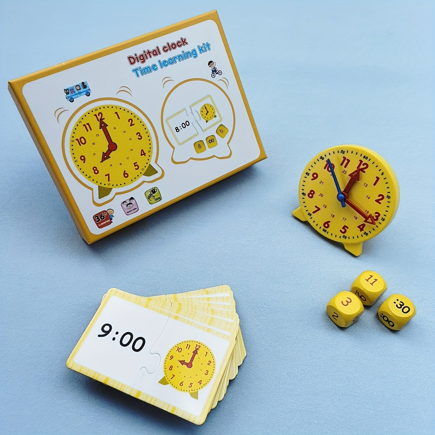 Clock Model Set for Teaching Time Recognition