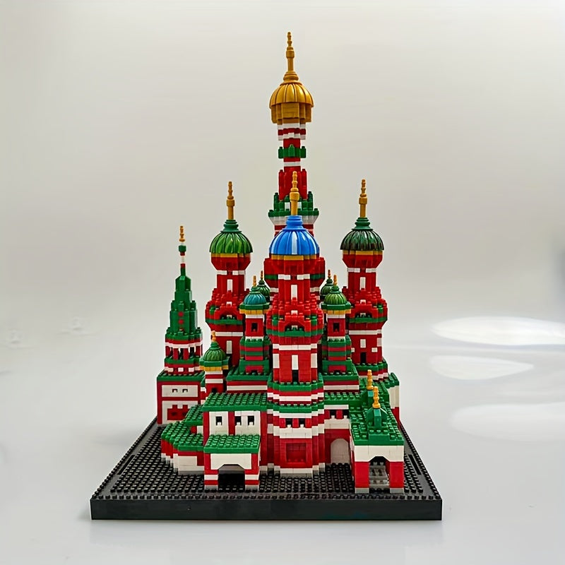 ABS Model of St Basil'S Cathedral Adult High Difficulty Building Block Toy