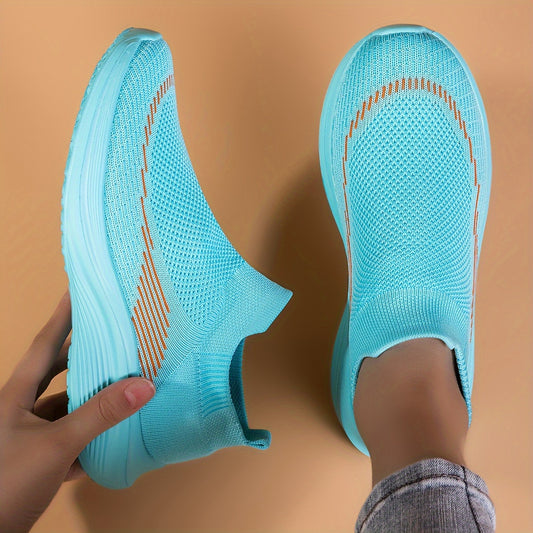 Women's Lightweight Slip-on Walking Shoes Breathable Platform Sports Sneakers