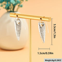 Vintage Silver Boho Geometric Earrings Women Party Jewelry