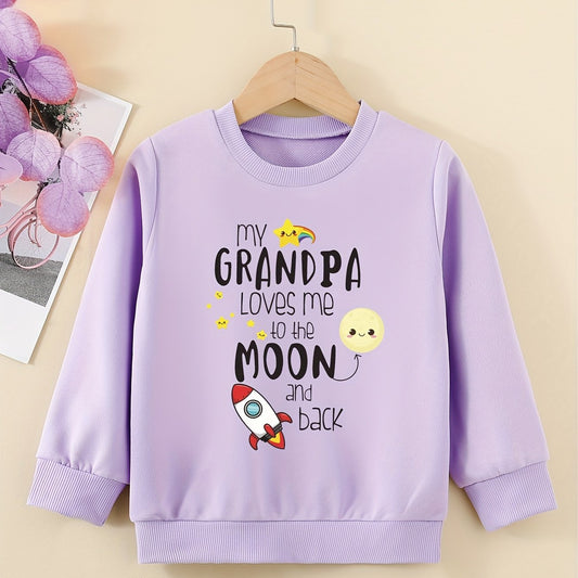 Girls' 'My Grandma Loves Me' Graphic Sweatshirt
