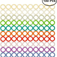 100pcs Round Stitch Markers 10 Colors Practical Crochet Locking Accessories