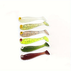 10pcs Glow in the dark Bionic Small Fish Soft Lures T tail Soft Lure