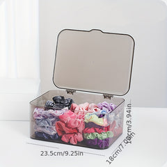 Girls' Hair Accessories Storage Box Clear Flip Type