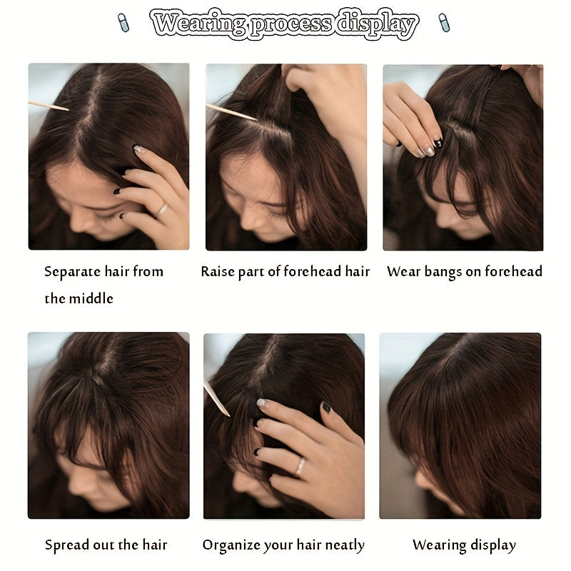 Synthetic Air Bangs Hair Extensions Clip On