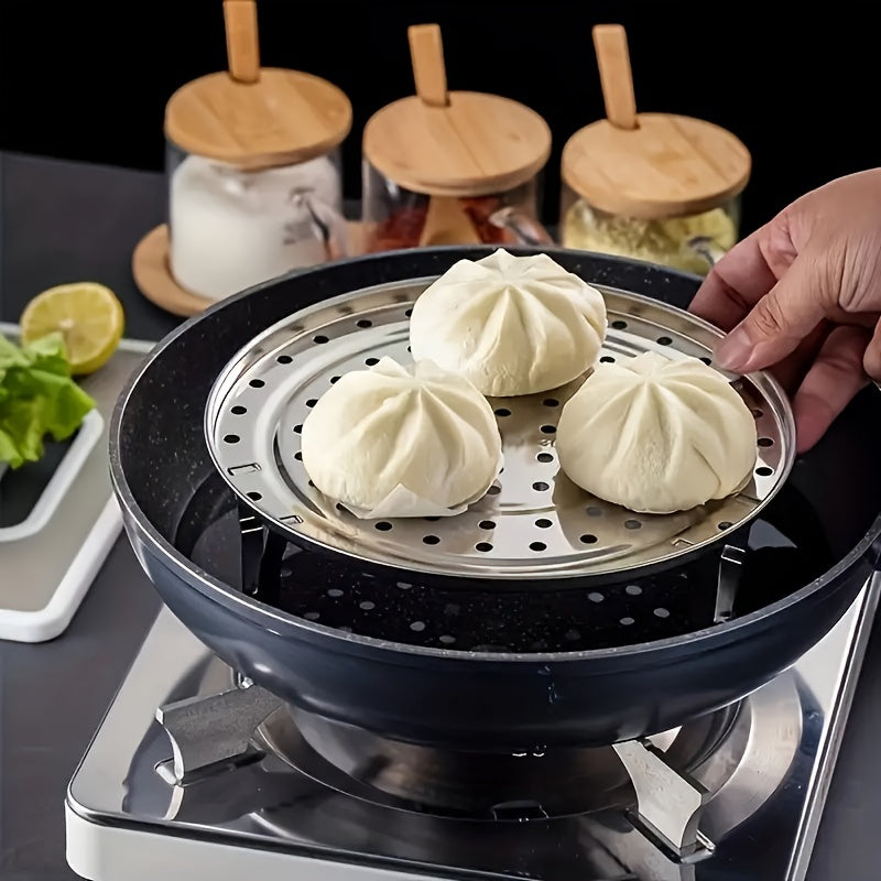 1pc Stainless Steel Steam Tray Thickened Non-Magnetic Steamed Bun Tripod