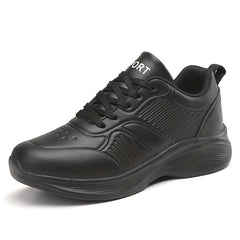 Breathable Faux Leather Running Shoes Casual Outdoor Sneakers
