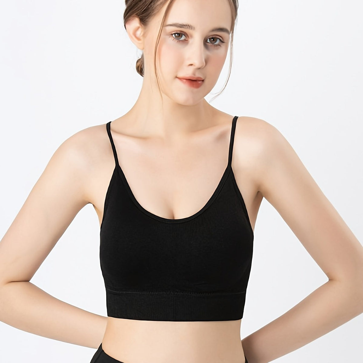 Seamless Solid Wireless Bra Comfy & Breathable Intimates Bra