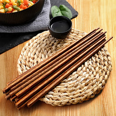 10 Pairs Sandalwood Chopsticks Set for Camping and Home Use