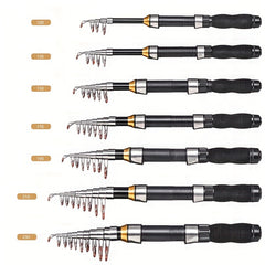 Compact Retractable Fishing Rod for Freshwater Saltwater Ice Fishing