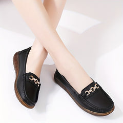 Rhinestone Flat Loafers Soft Sole Non Slip Shoes Women's Walking Flats