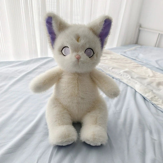 Cartoon Plush Toy Purple Ears Soft Polyester Stuffed Animal Mixed Colors