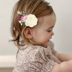 3pcs Floral Hair Clips for Baby Girls Boutique Fully Lined Hair Accessories