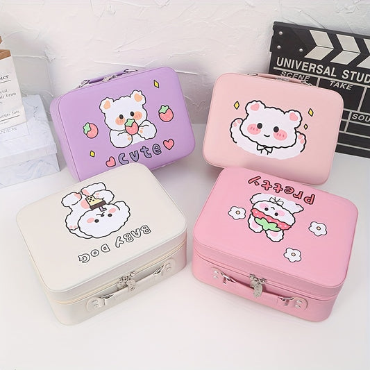 Large Capacity Cartoon Graphic Travel Toiletry Bag with Handle