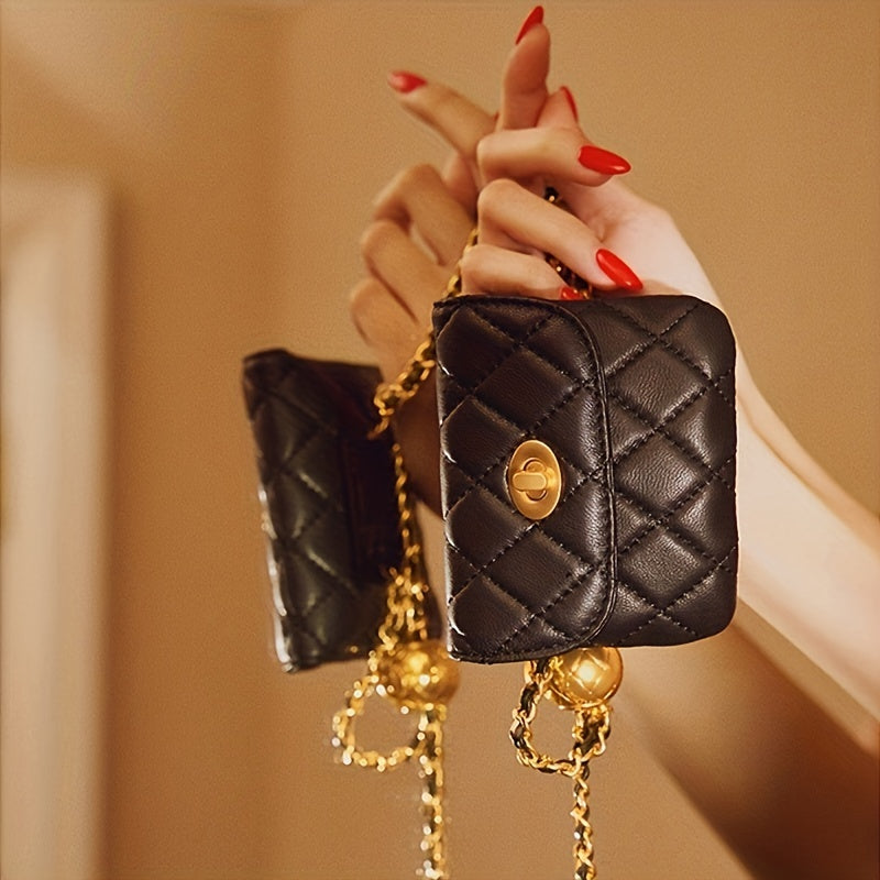 Vintage Leather Chain Belt Bag for Women