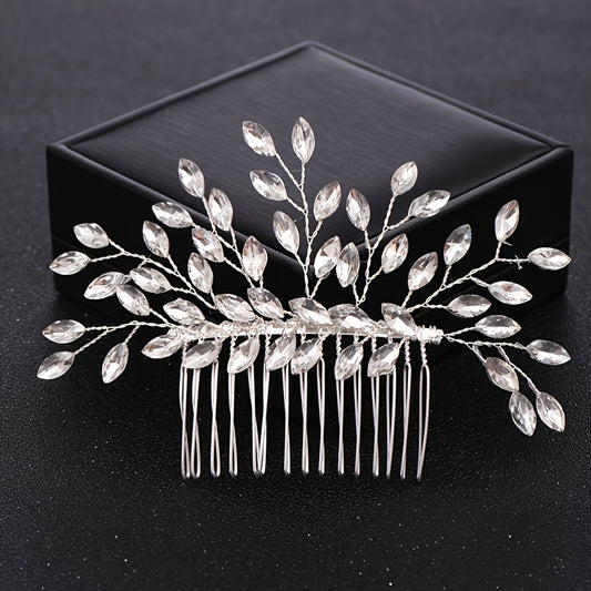 Crystal Pearl Bridal Hair Comb Wedding Accessory
