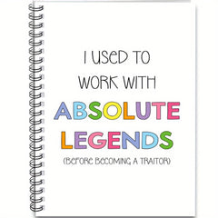 Humorous Spiral Notebook - Legends 100 Pages - Perfect Gift