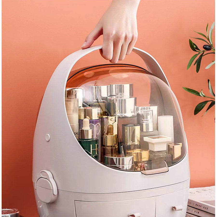 Portable Makeup Organizer Box with Drawers Waterproof and Dustproof