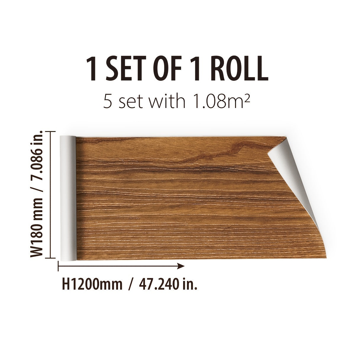 Wood Grain Printed Floor Stickers Waterproof Anti-slip Tile Stickers