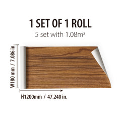 Wood Grain Printed Floor Stickers Waterproof Anti-slip Tile Stickers