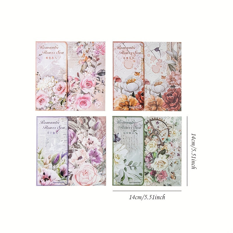 50pcs Flower Theme Paper Plants DIY Journal Decoration Collage