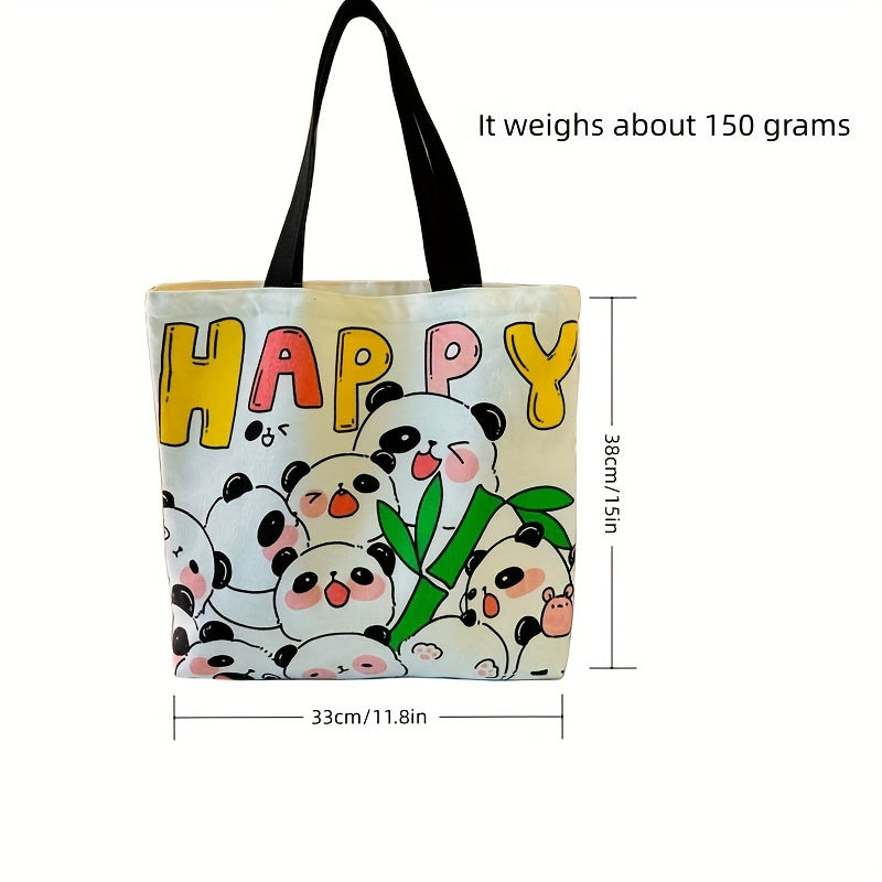 Panda Canvas Bag Tote Bag Casual Shoulder Bag