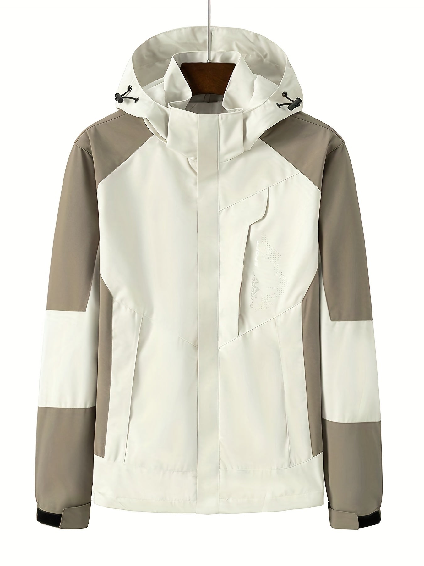Waterproof Lightweight Hooded Windbreaker Jacket Men's Zip Up Coat