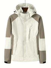 Waterproof Lightweight Hooded Windbreaker Jacket Men's Zip Up Coat