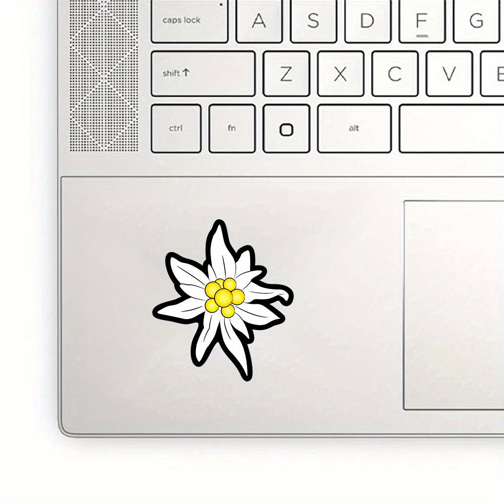 Edvard Daisy Vinyl Stickers & Yellow Floral Decals for Phone Laptops Luggage