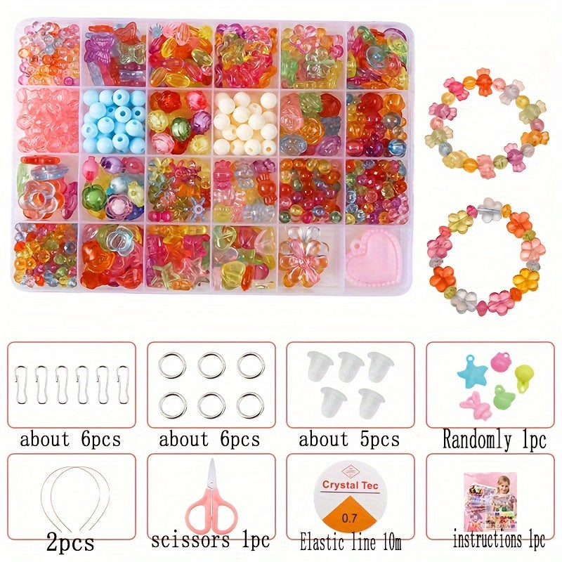 24pcs Unicorn DIY Bead Bracelets Making Kit for Kids