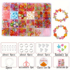 24pcs Unicorn DIY Bead Bracelets Making Kit for Kids