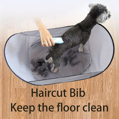 Pet Grooming Hair Cutting Bib for Dogs and Cats