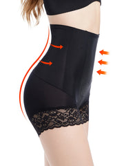 Lace Trim Shaping Panties High Waist Tummy Control Compression Panties