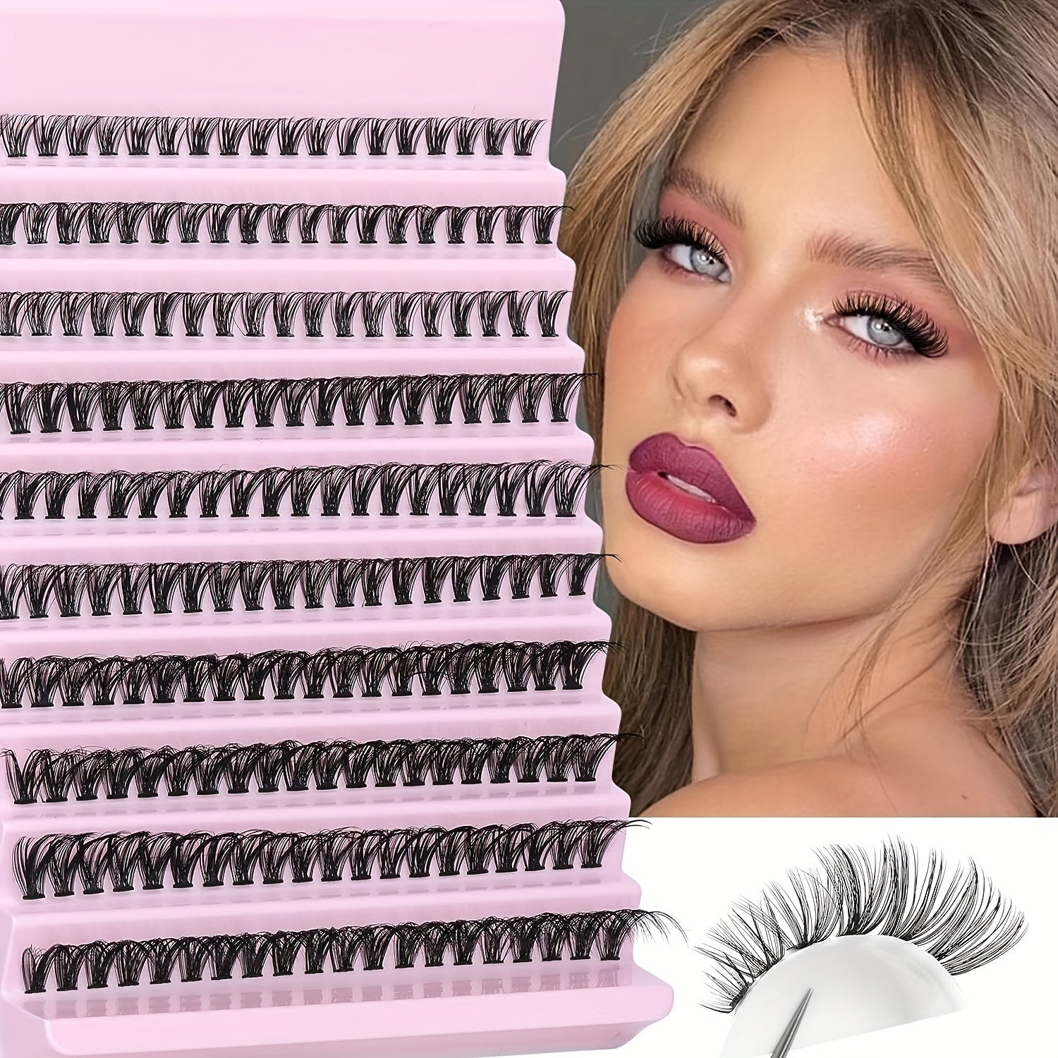 200pcs 40D Lashes 9 16mm Mix D Curling Cluster Individual Lashes