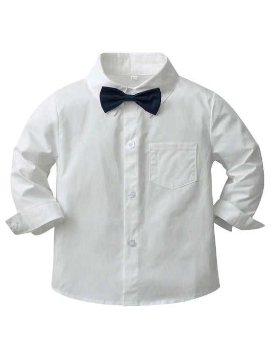 Boys Long Sleeve Shirt with Bowtie