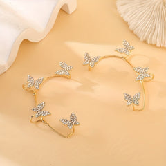 Sparkle Butterfly Ear Clip Temperament Jewelry For Women Girls