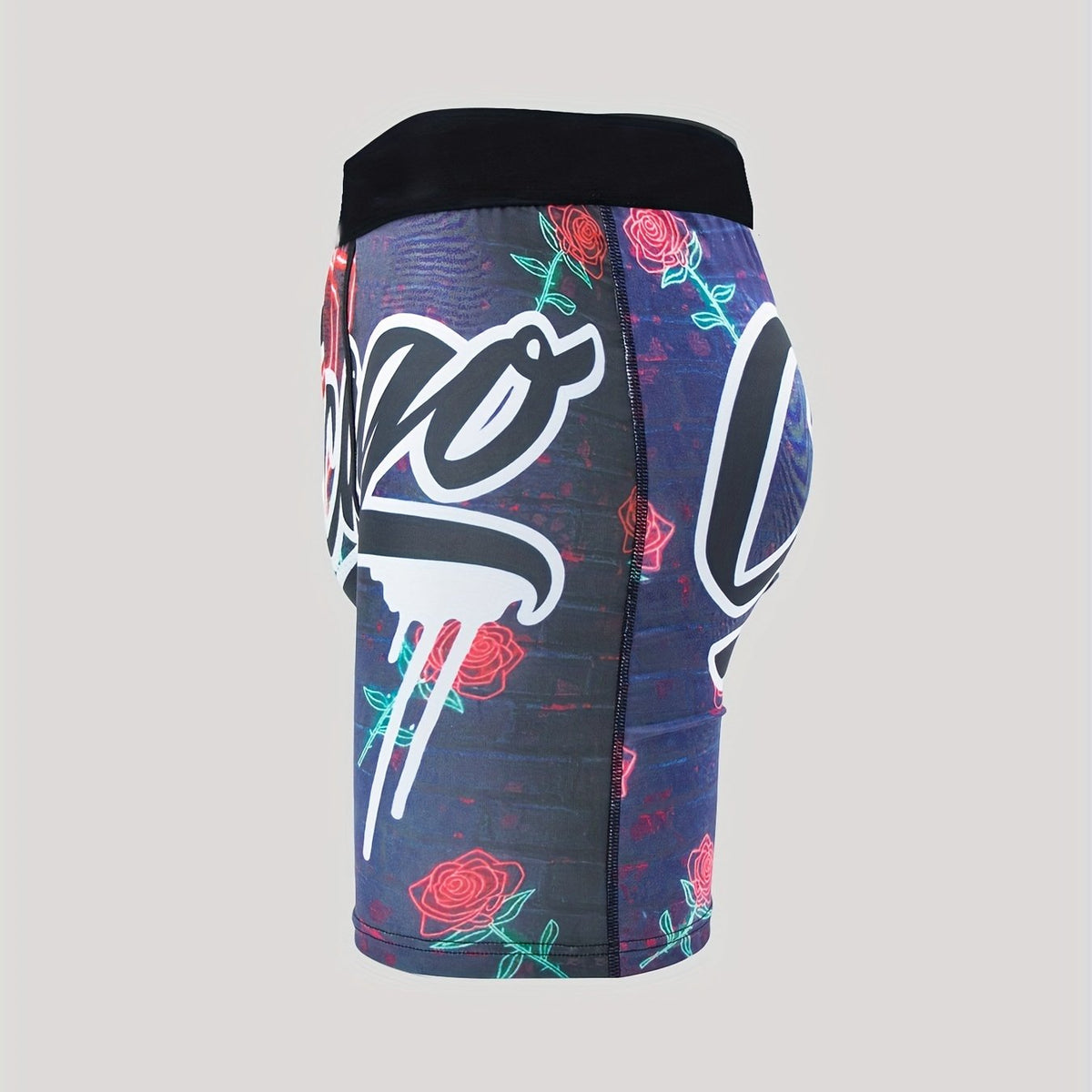 Men's High Stretch Rose Boxer Shorts Breathable Underwear