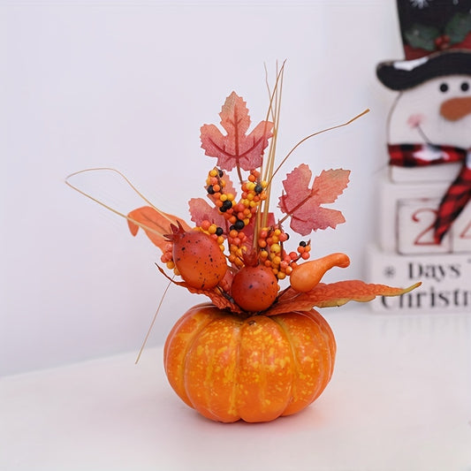 Halloween Artificial Pumpkin Decor, Foam Centerpiece for Home & Bar Decor