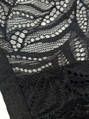 Floral Lace Mesh Thongs Butterfly Shape Ring Linked Intimates Panties