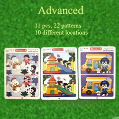 Educational Finding Game Reusable Wipe Paper for Focus and Attention Training