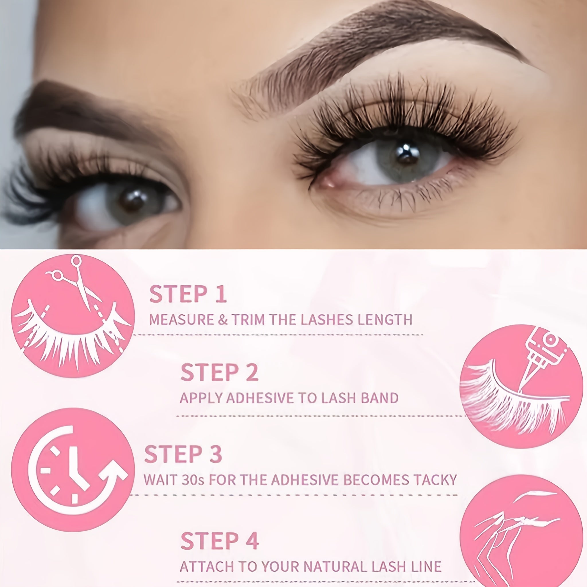 Natural Thick False Eyelashes Long Slender Volume Soft Fluffy Lashes